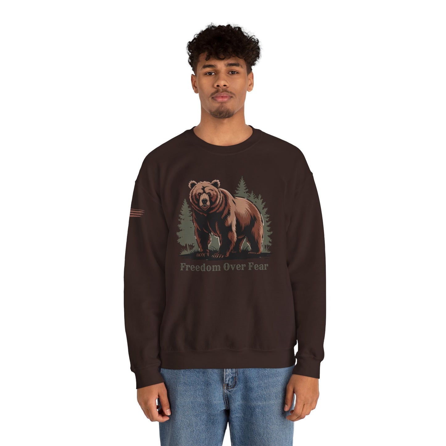 Grizzly Bear Freedom Over Fear Sweatshirt