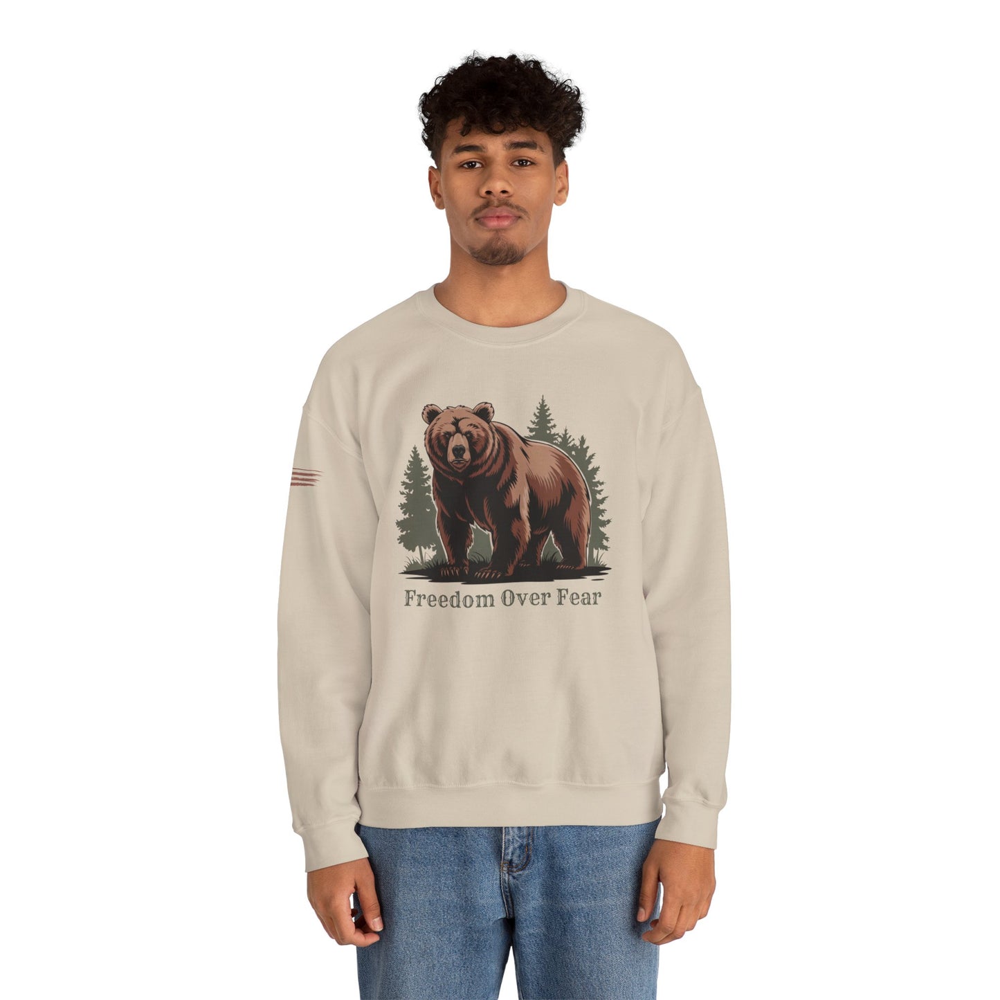 Grizzly Bear Freedom Over Fear Sweatshirt